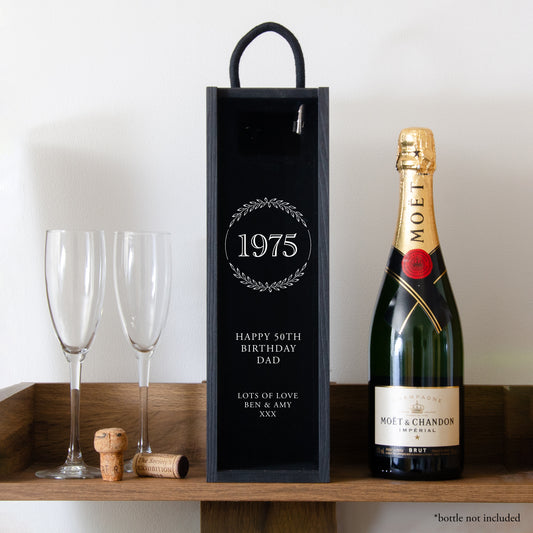Personalised birthday bottle gift box - Stag Design