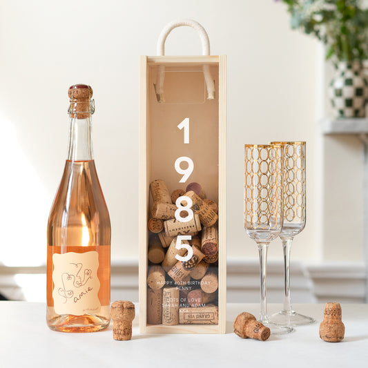 Personalised Cork Collector Birthday Bottle Box