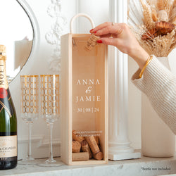 Personalised engagement cork collector bottle box