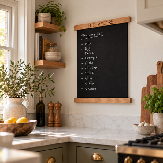 Personalised large floating frame chalkboard