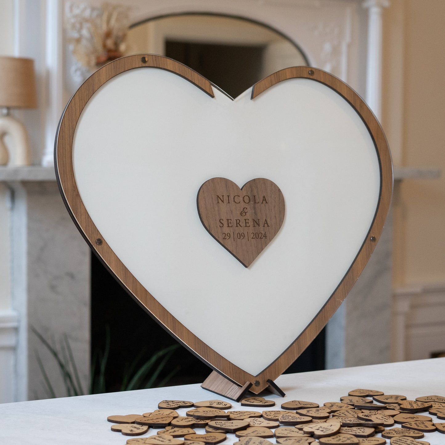 Wedding guest book heart dropbox