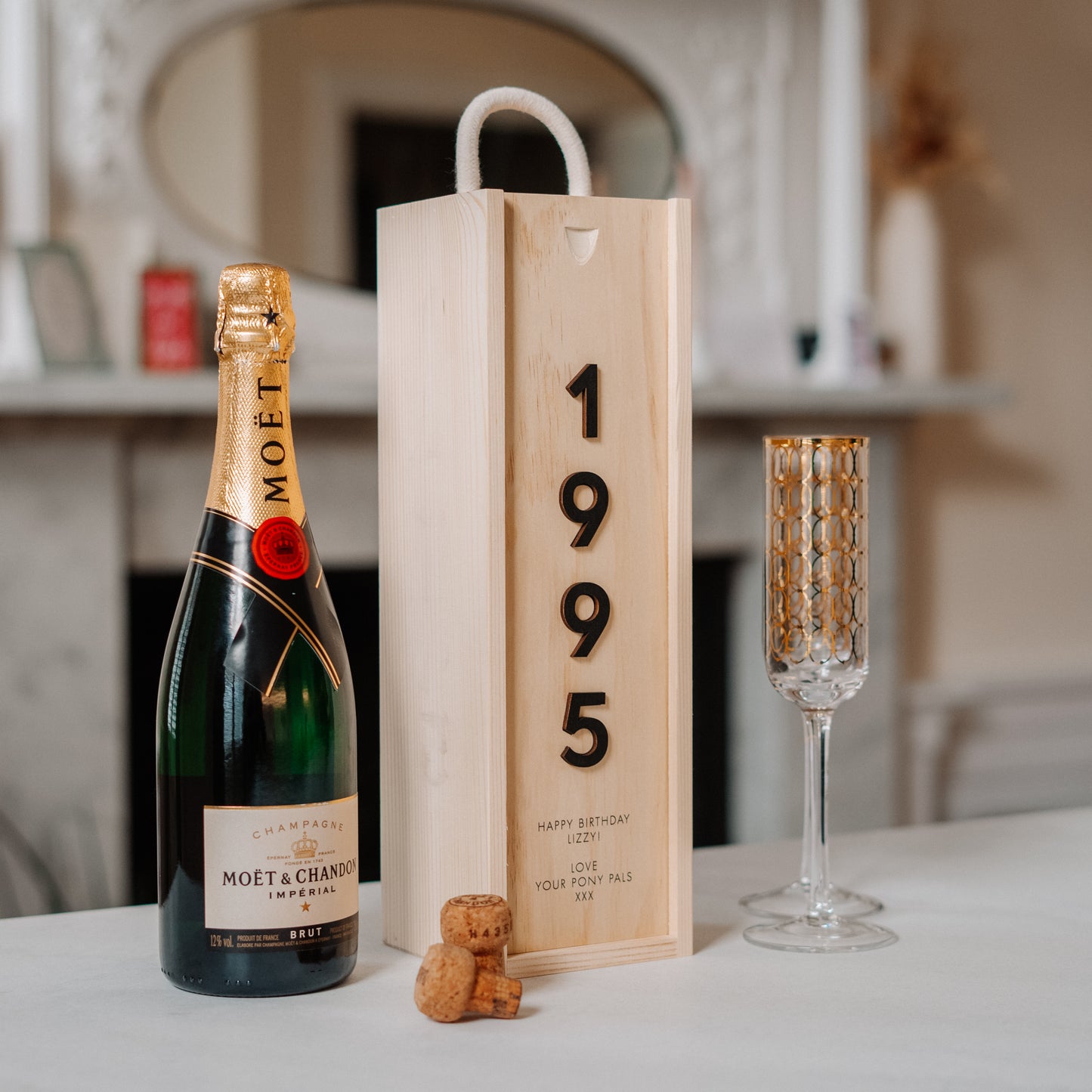 Personalised 3D birthday bottle box - Stag Design