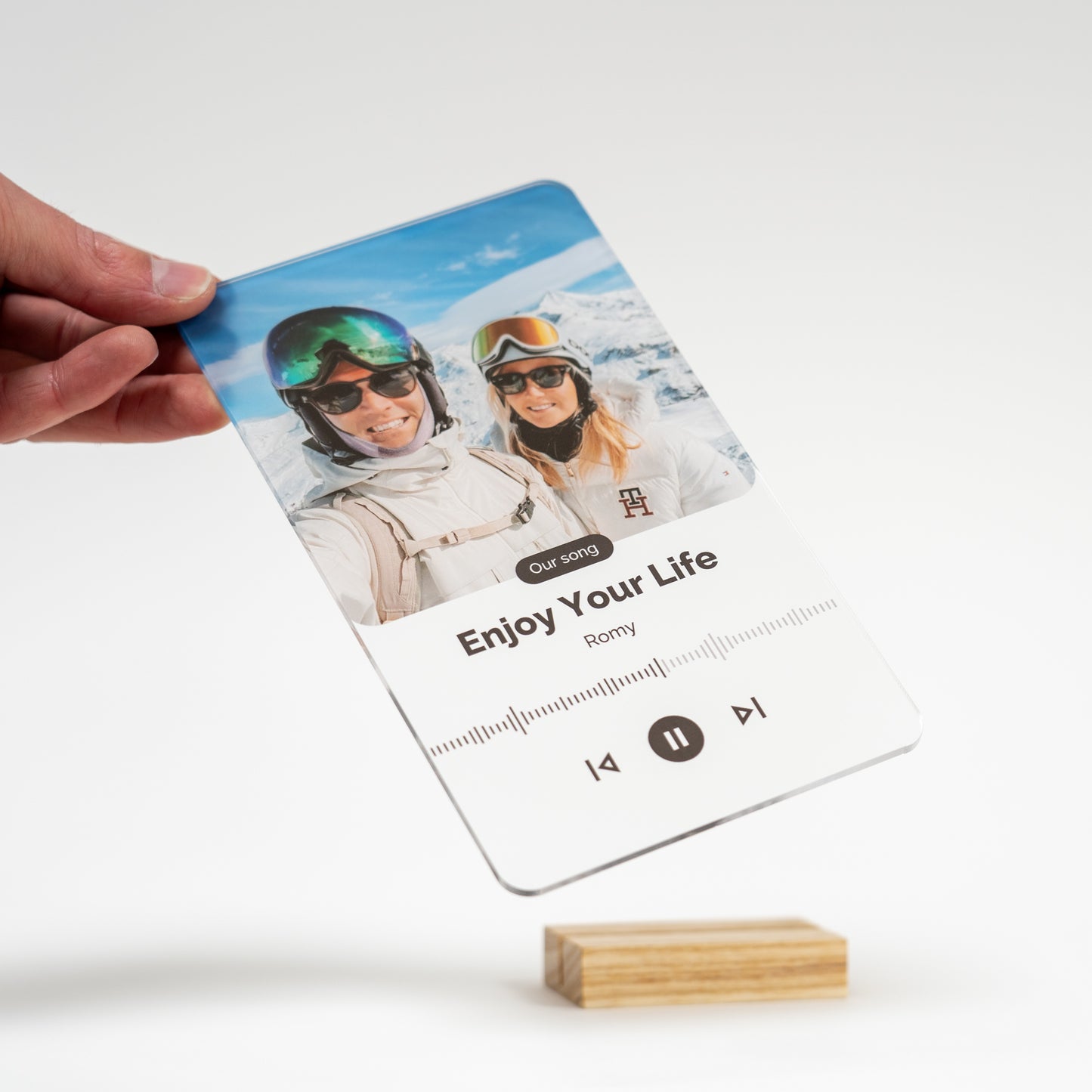 Personalised photo music plaque