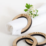 Personalised napkin rings