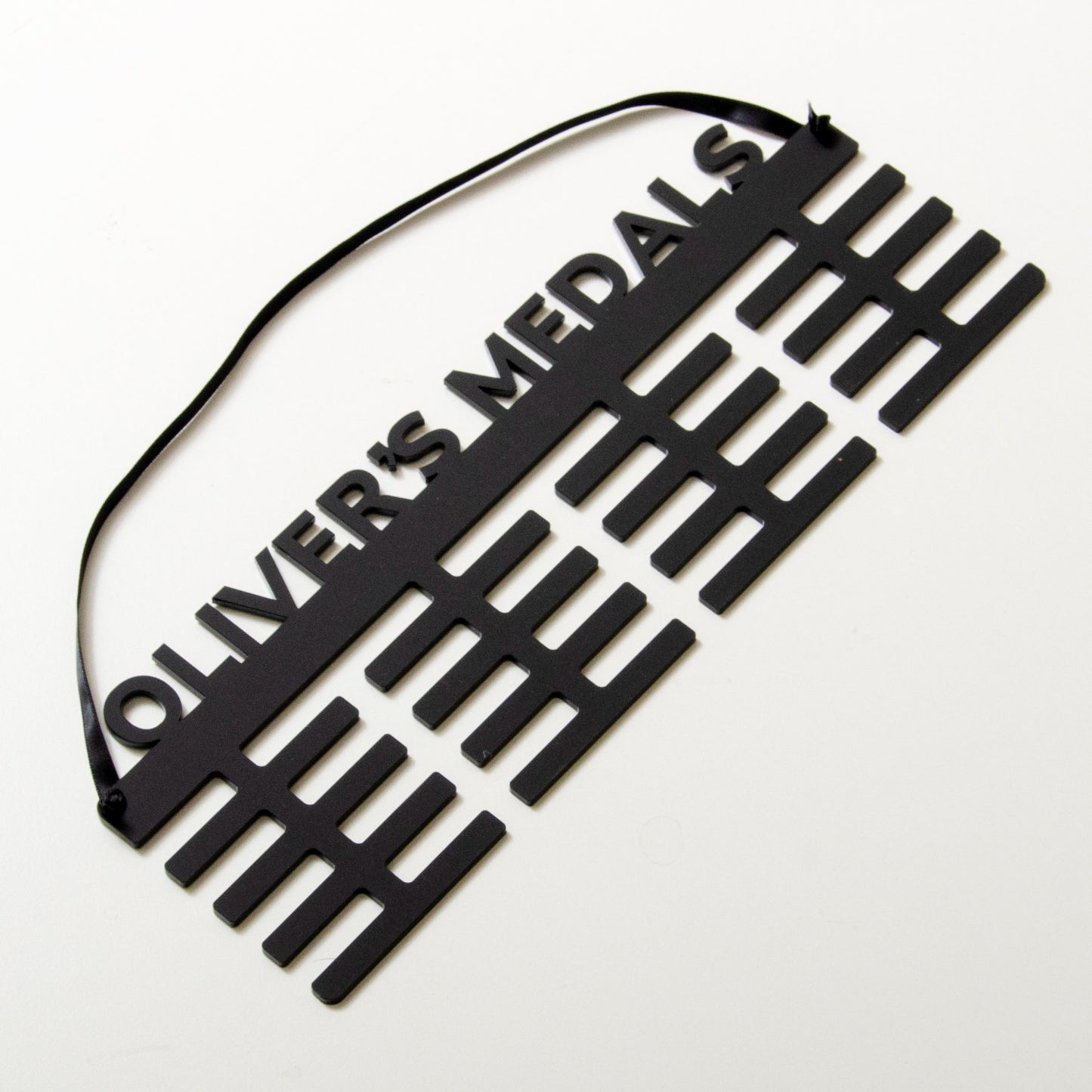 Personalised black medal display board