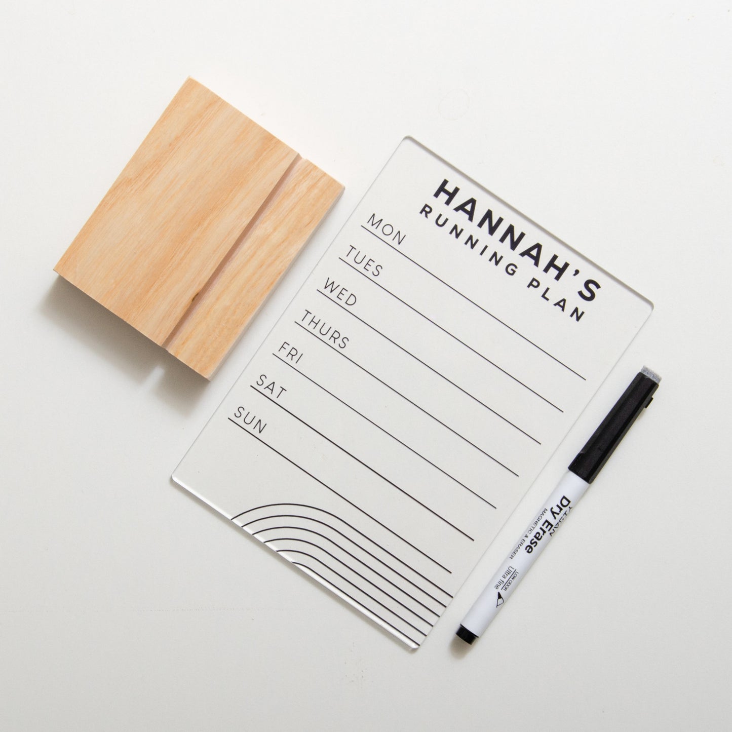 Personalised running plan sign