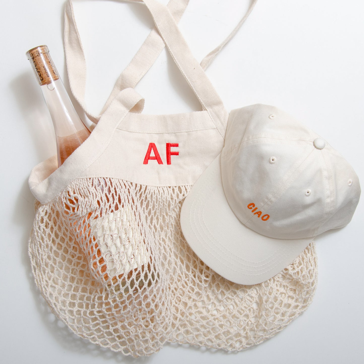 Personalised Embroidered Net Tote Bag - Stag Design