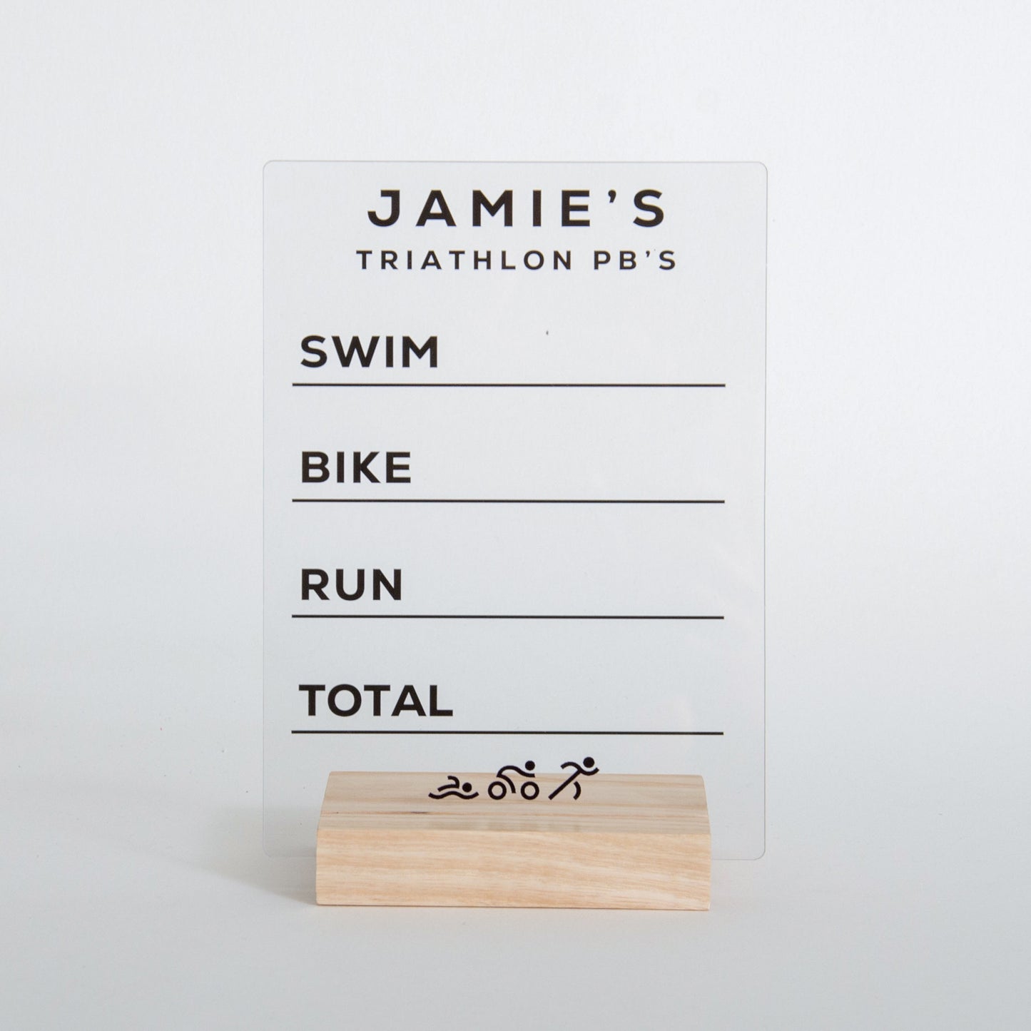 Personalised Triathlon Personal Best Sign