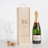 Personalised initials bottle gift box