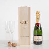 Personalised initials bottle gift box