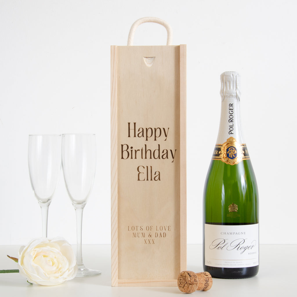 Personalised happy birthday bottle box Stag Design