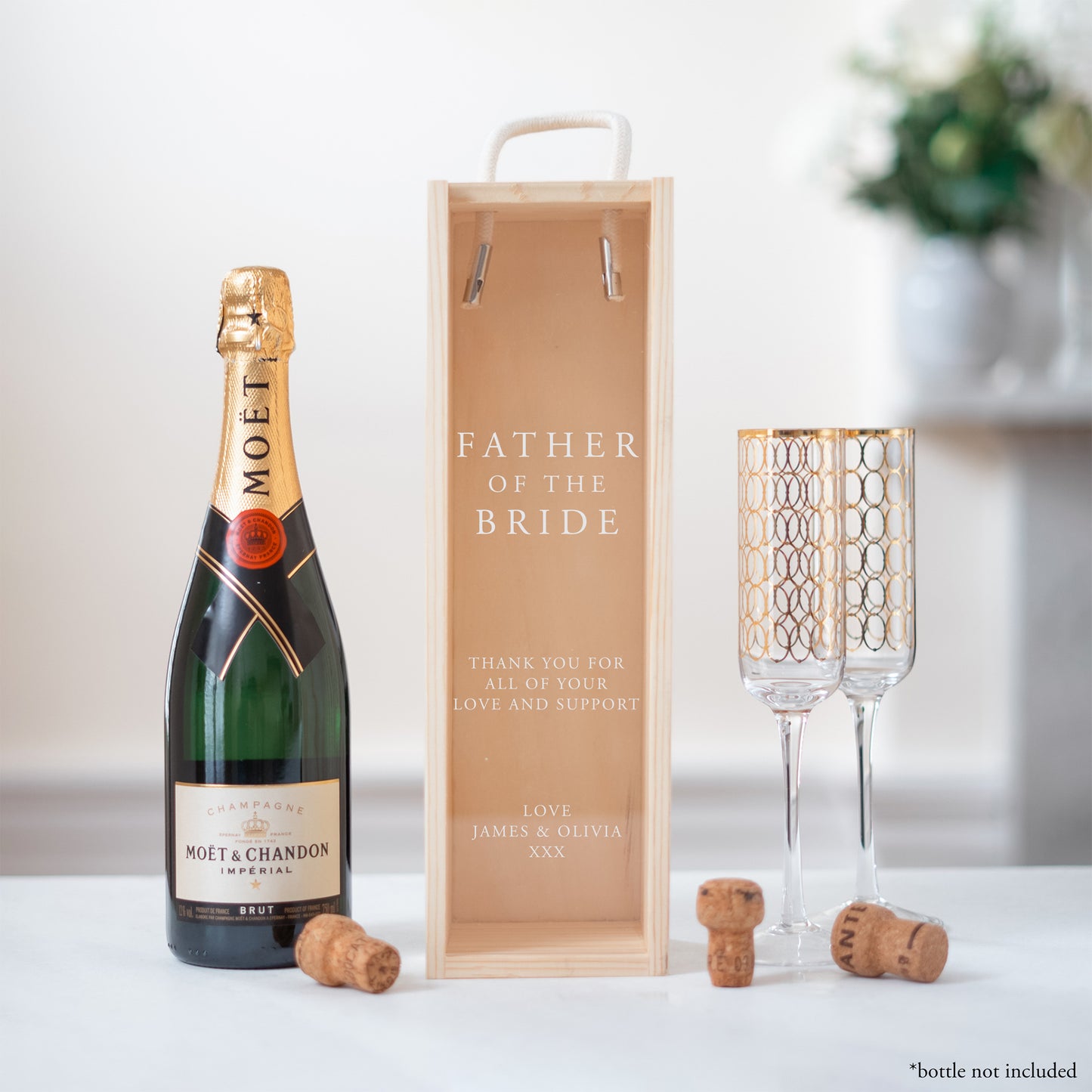 Father of the bride / groom bottle box gift - Stag Design