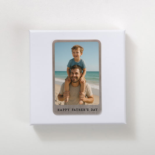 Personalised metal photo wallet gift