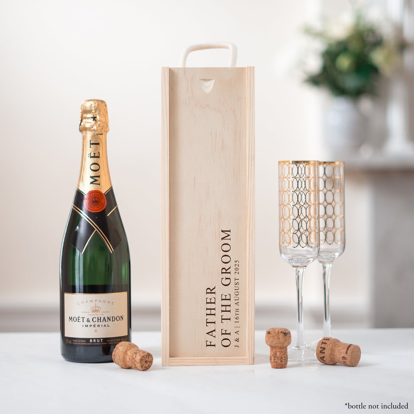 Wedding role bottle box gift - Stag Design