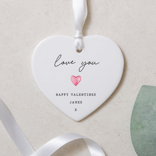 Valentines love heart ornament gift