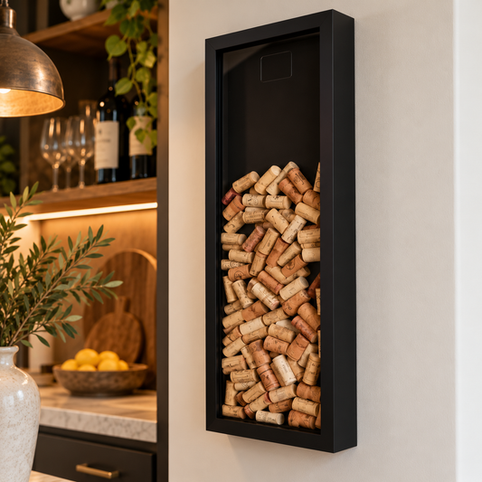Vertical drinks cork frame