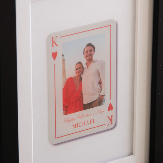 Personalised Valentine’s Playing Card Keepsake Frame