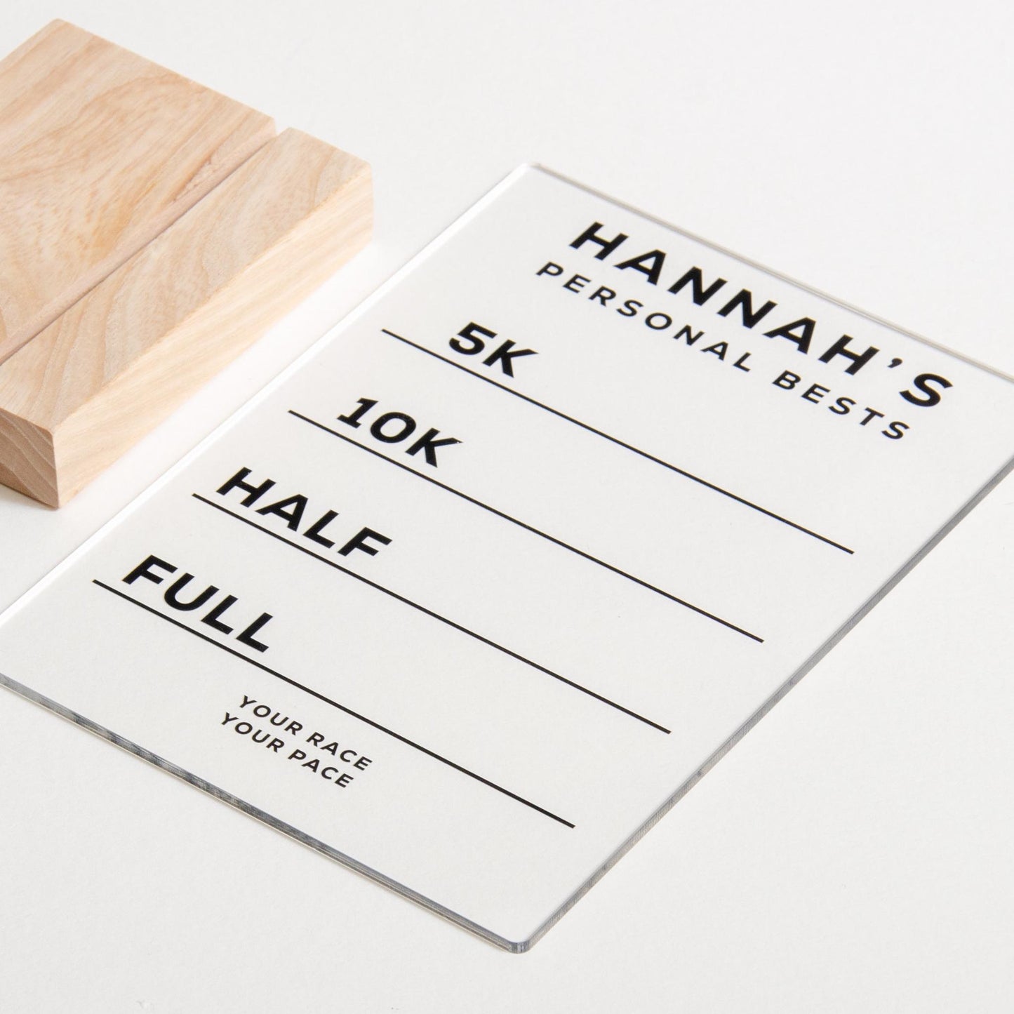 Running Race Time Acrylic Board Personalised Marathon Time London Marathon Running PB's Collection Races Runner Gift Personal Bests Times