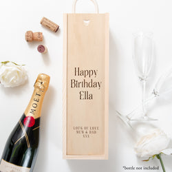 Personalised happy birthday bottle box