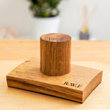 Personalised oak watch stand - Stag Design