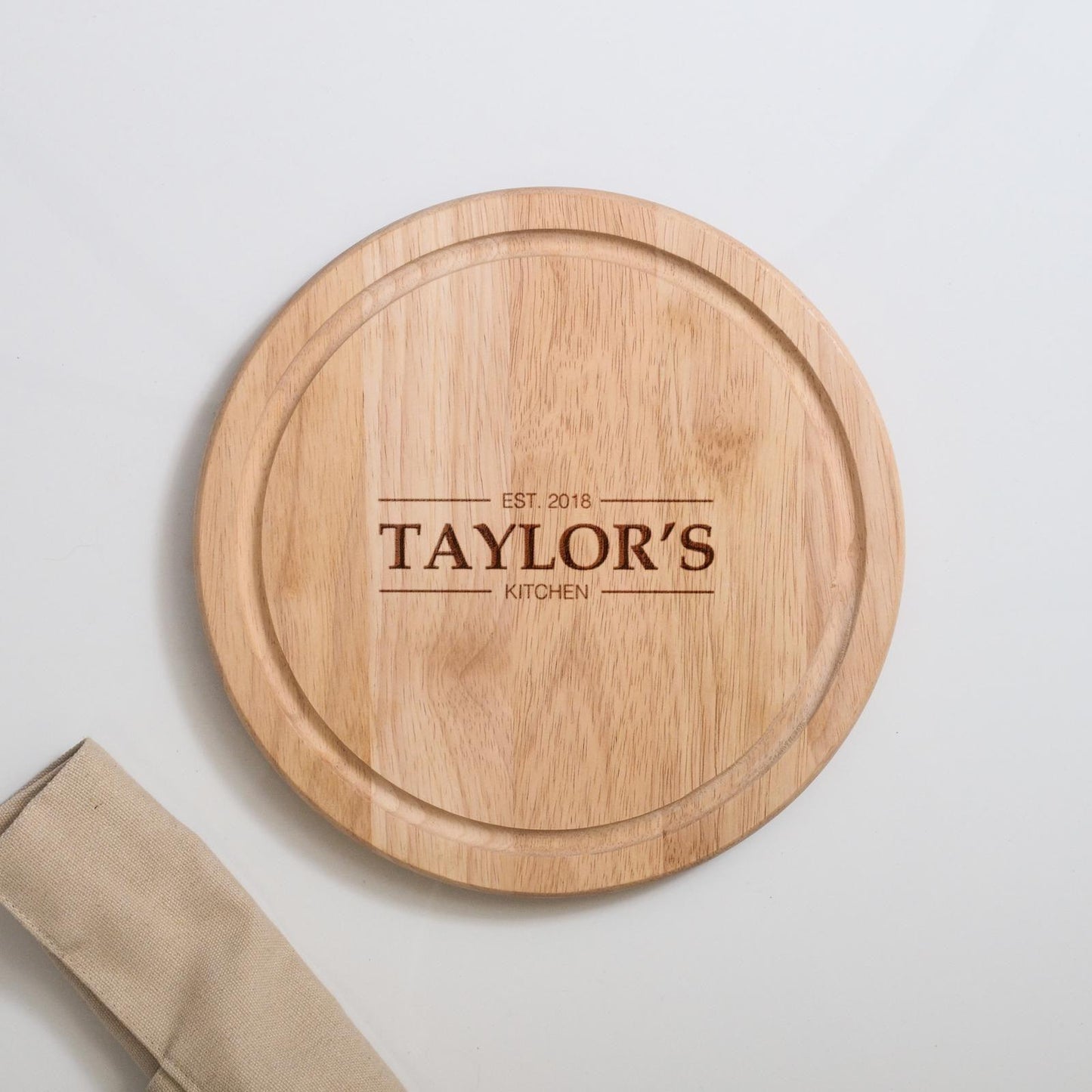 Personalised Family Surname Chopping Board - Stag Design