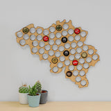 Beer Cap Belgium Map - Stag Design