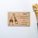 Congratulations wooden postcard - Stag Design