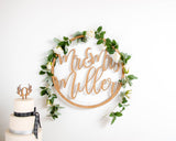 Personalised wedding hoop sign - Stag Design