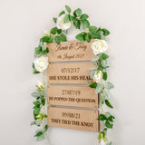 Hanging wooden wedding board - Stag Design