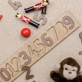 Personalised wooden number puzzle - Stag Design