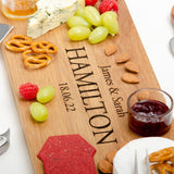 Personalised family oak platter board - Stag Design