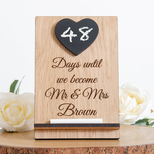 Wedding countdown chalkboard - Stag Design