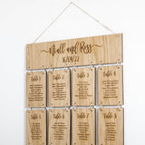 Hanging wooden table plan - Stag Design