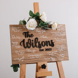 NEW! Alternative rectangle wooden guest book sign - Stag Design