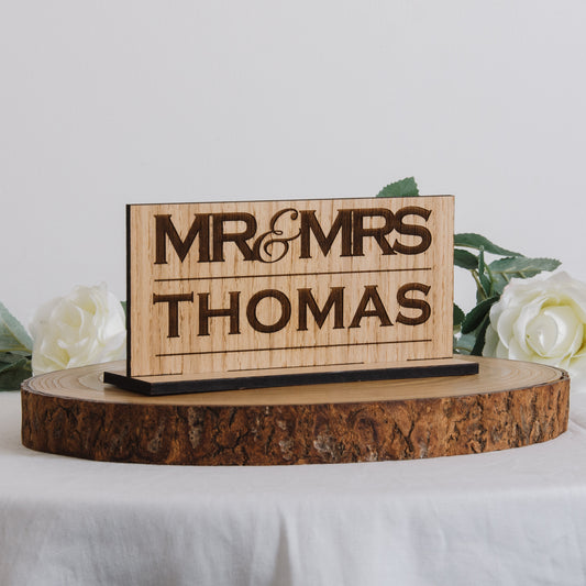 Mr & Mrs wedding sign - Stag Design