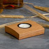 Single whisky cask tea light holder - Stag Design