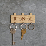 Personalised jigsaw key ring holder - Stag Design