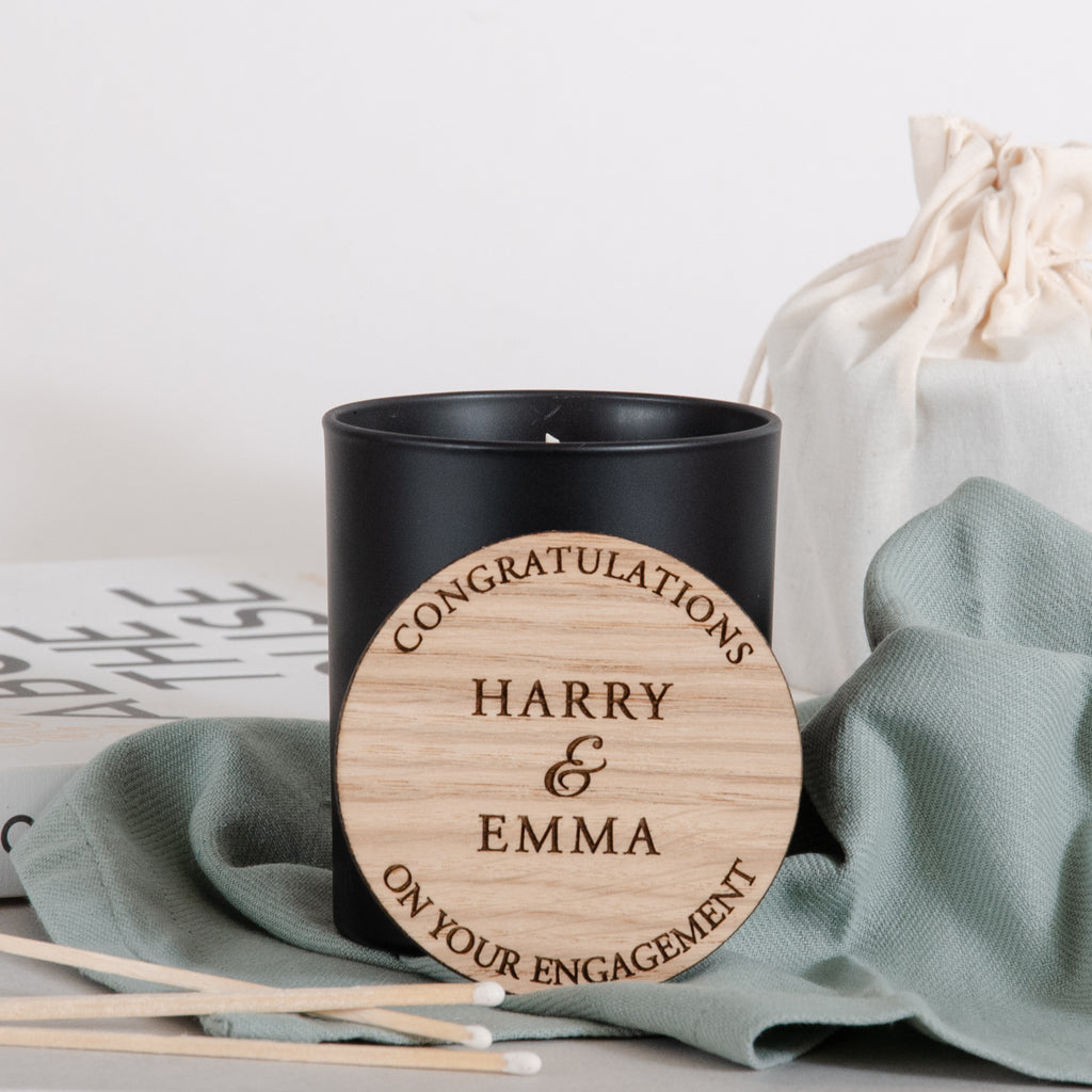 Personalised engagement candle Stag Design
