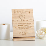 'In loving memory' wedding sign