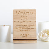 'In loving memory' wedding sign