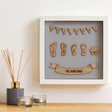 Personalised family foot print frame - Stag Design