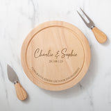 Personalised engagement cheese board and tools