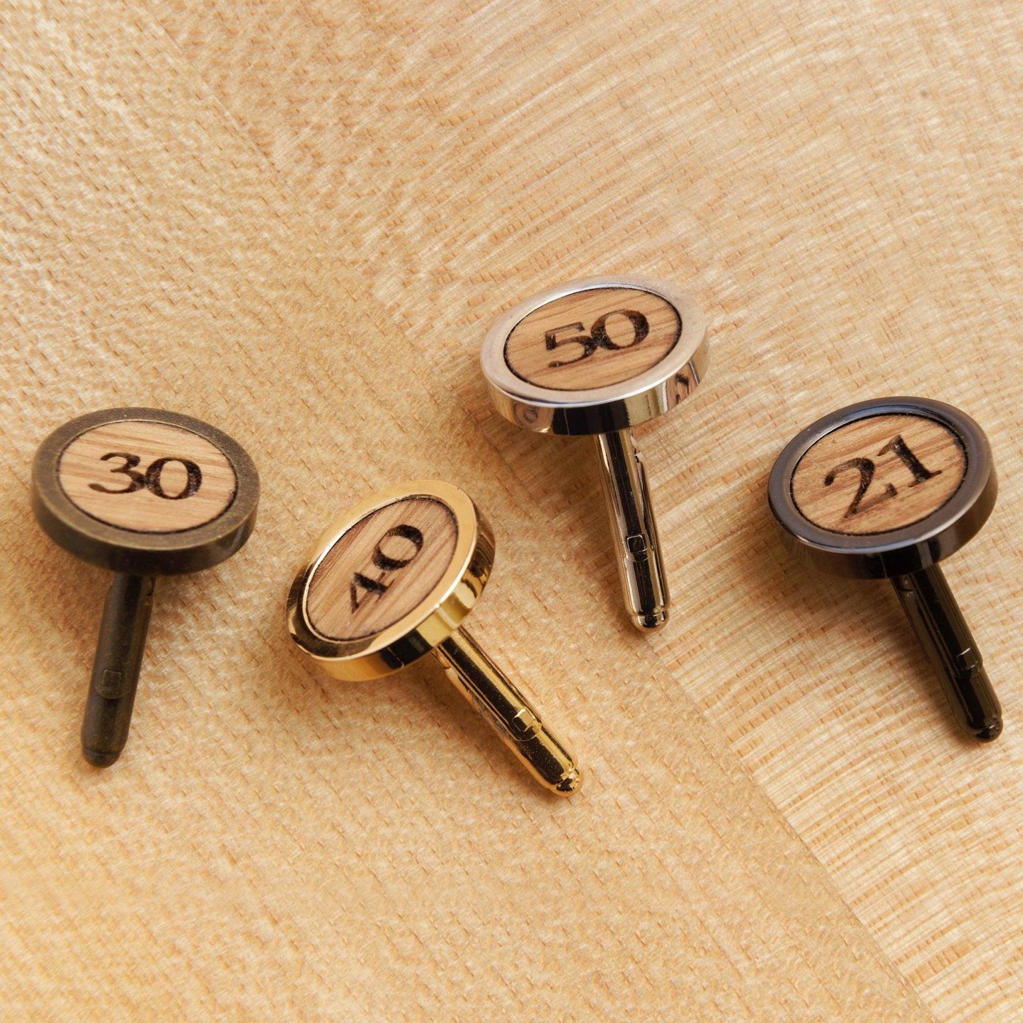 Whisky wood cufflinks - Stag Design
- 3