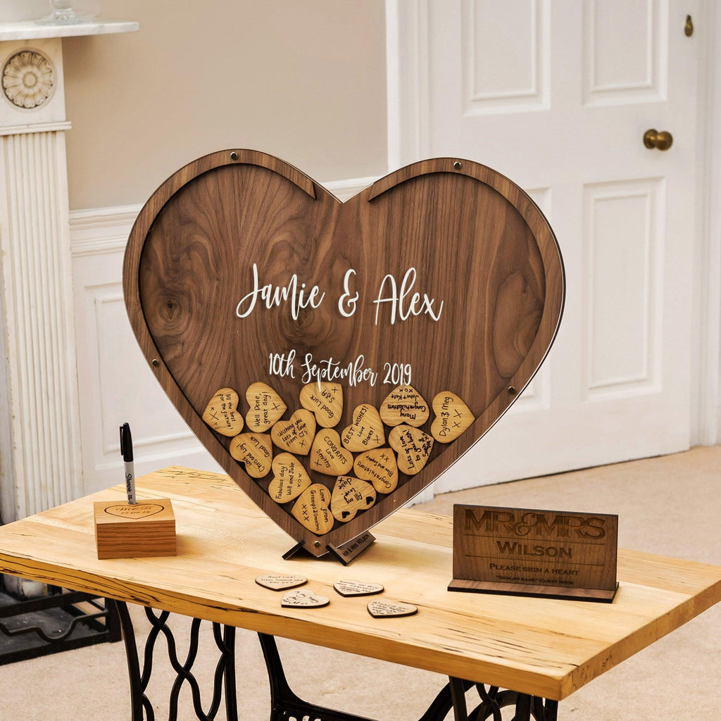 Heart shaped dropbox guest book – Stag Design