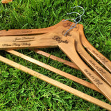 Personalised beech wood coat hangers - Stag Design
 - 3