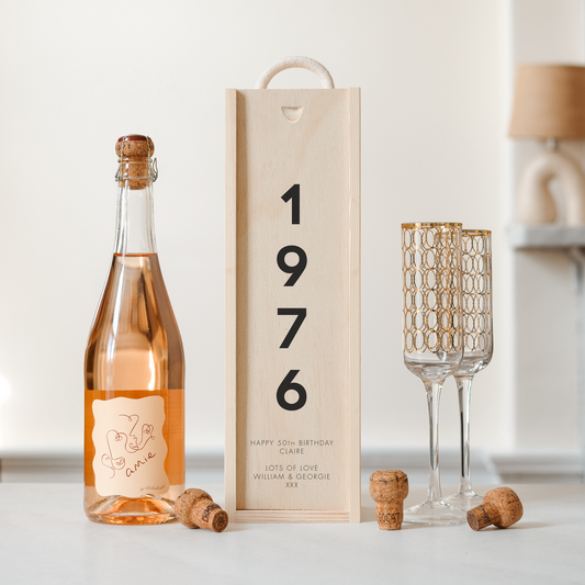 Amie Non-Alc Sparkling Rosé Birthday Gift Box - Stag Design