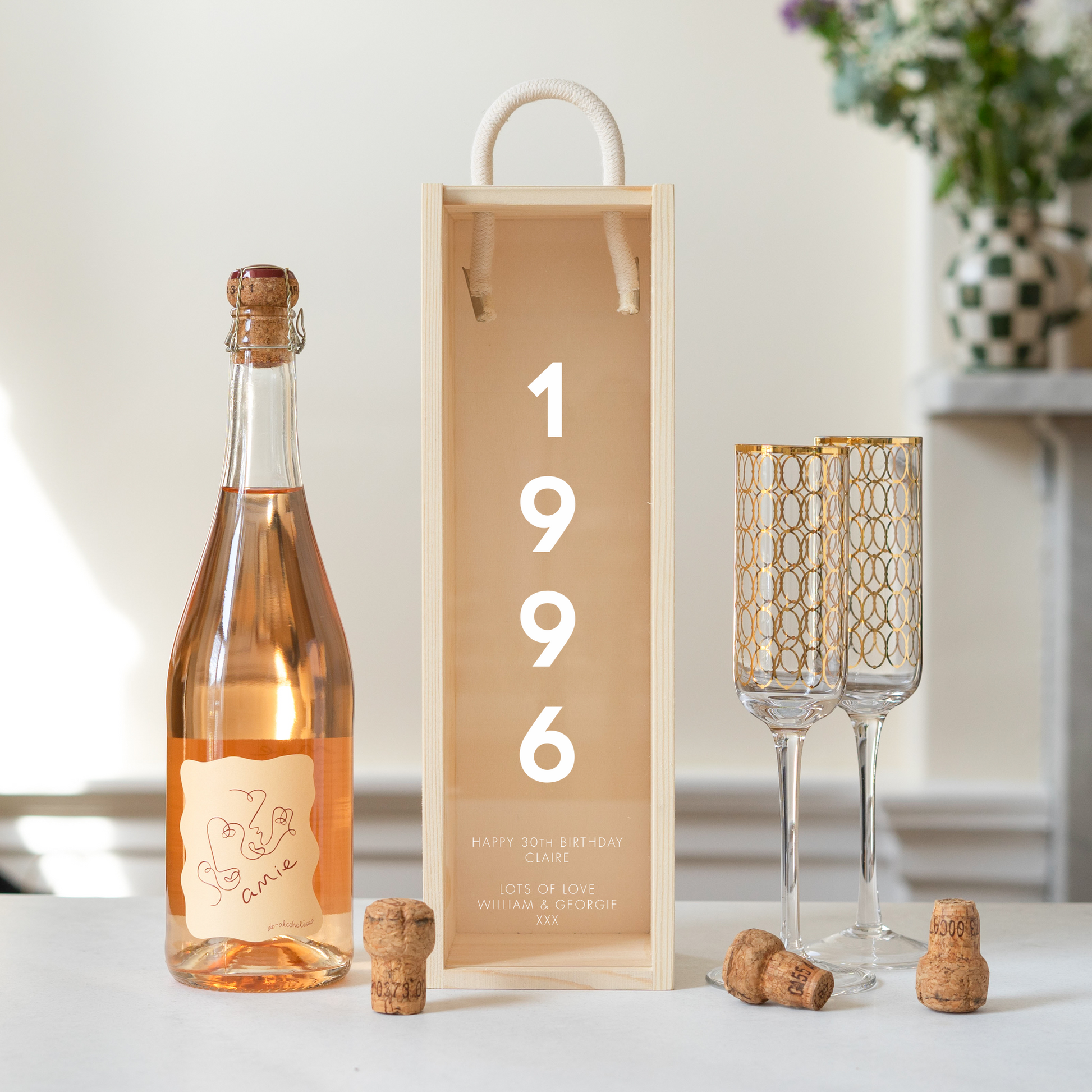 Personalised 30th Birthday Bottle Box - Stag Design