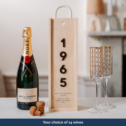 Personalised 3D birthday bottle box