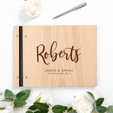 NEW! Personalised wooden wedding guest book