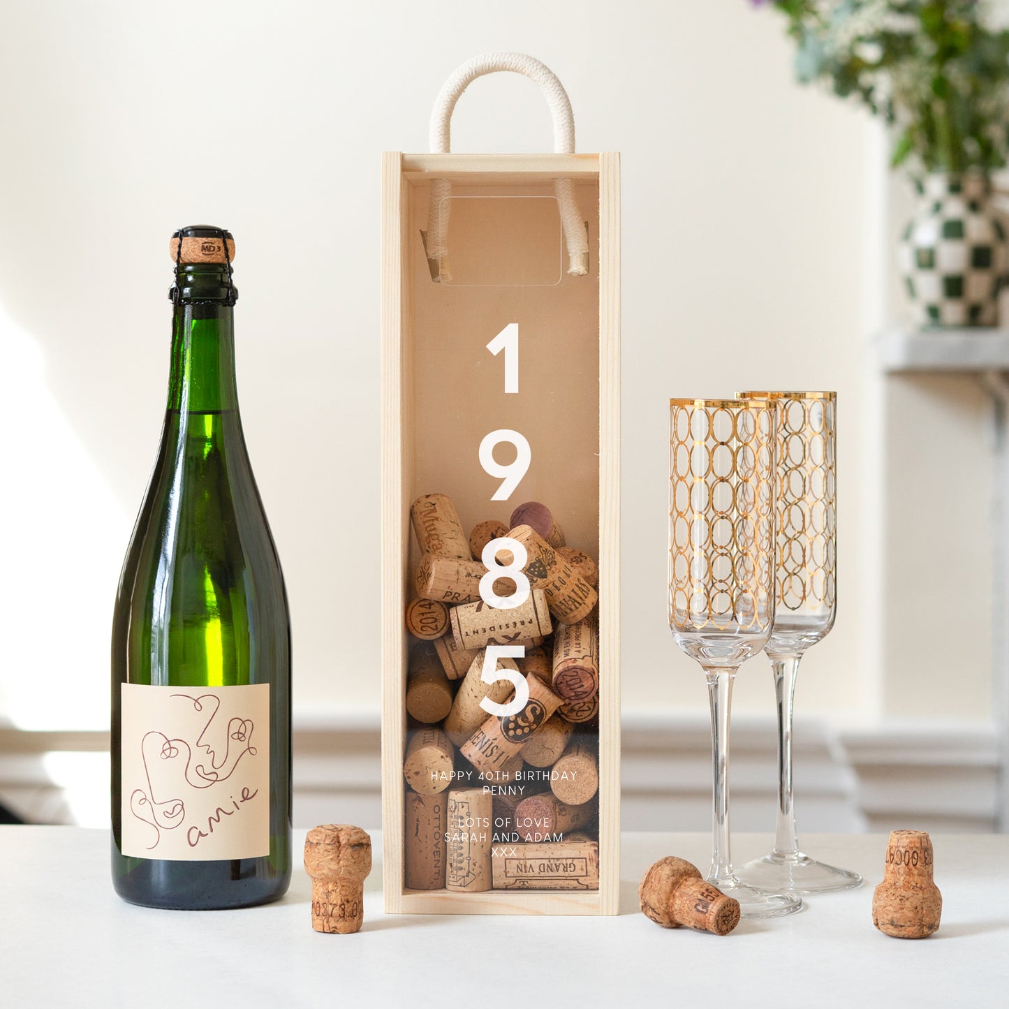 Personalised Cork Collector Birthday Bottle Box